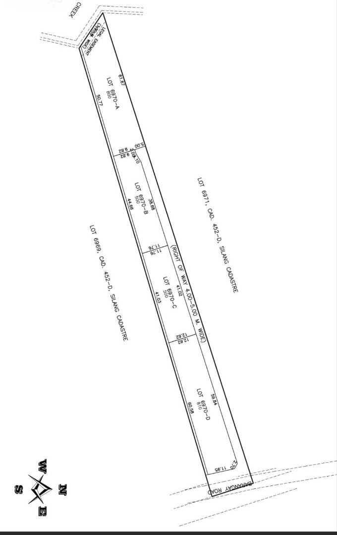3574sqm. lot in Silang Cavite (Category: Lot) located in Taguig. Submitted by shophere777 (Listing ID 1336199930, Image 3). Description: Total Lot Area: 3574 Sqm including the (right of way) Location: Brgy. Ulat, Purok 1, Silang Cavite 20 meters frontage Price is negotiable.
