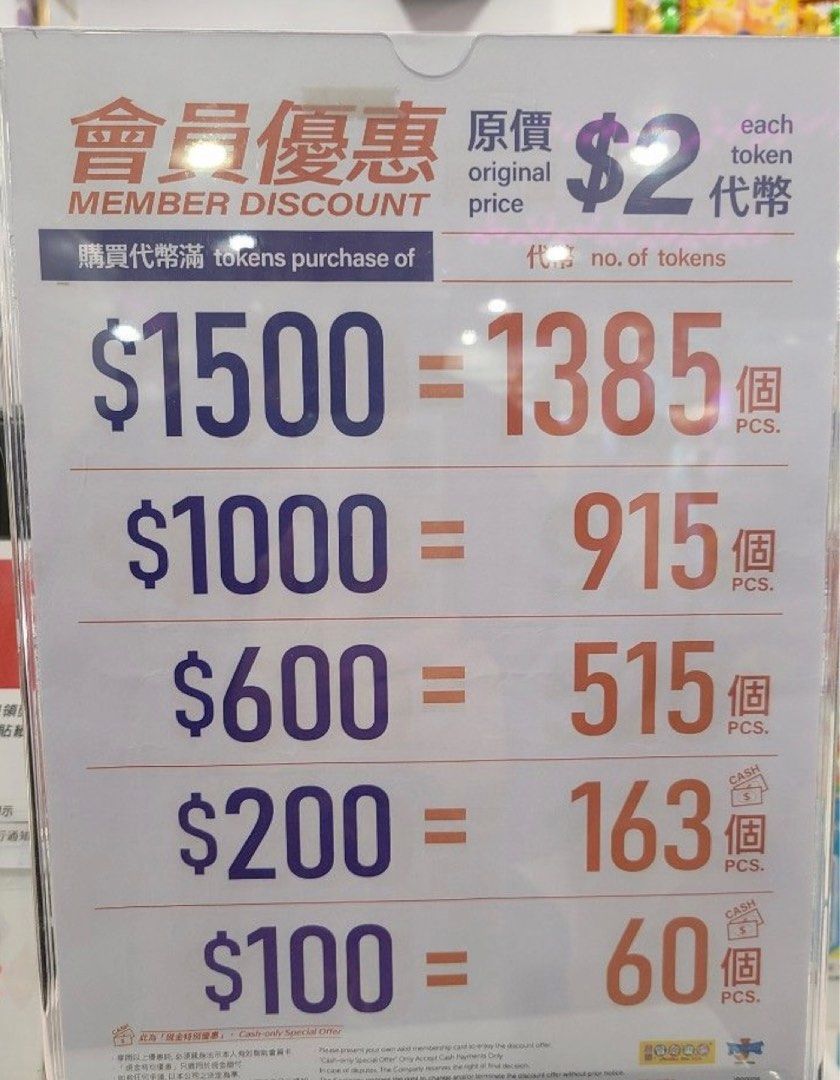 冒險樂園代幣, 門票＆禮券, 現金券、兌換券、禮券- Carousell
