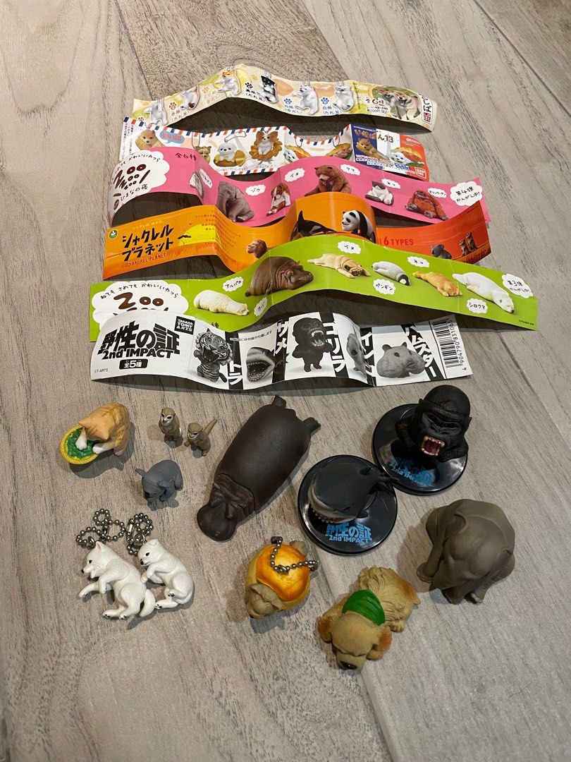 動物 轉蛋 扭蛋 休眠動物 睡眠動物園 戽斗動物園 戽斗星球 野性の証 嘶吼動物 厚道動物園 動物的下班時光 點心狗 柴犬 約克夏 大象 猩猩 鯊魚  猴子 河馬 狐蒙 無尾熊 白柴 黃金獵犬 貓 橘貓 動物公仔 日本轉蛋 杯緣子