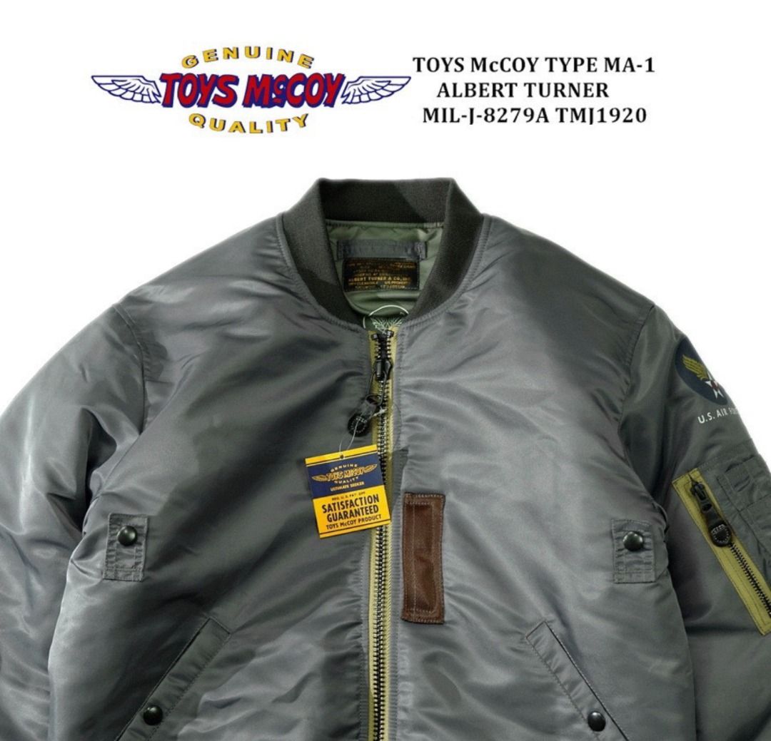 日本優惠預訂! toys McCOY type MA-1 turner 飛機褸灰綠軍裝風 日本優惠預訂! toys McCOY type MA-1 turner 飛機褸灰綠軍裝風
