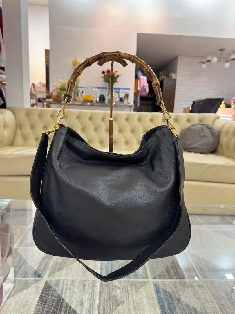 Gucci bamboo leather bag store