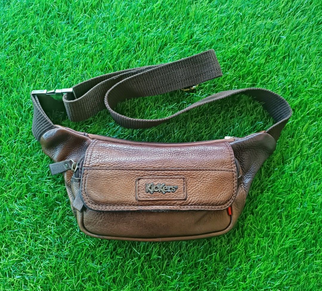AUTHENTIC KICKERS ORIGINAL LEATHER WAISTBAG POUCHBAG Men s Fashion Bags Belt bags Clutches and Pouches on Carousell