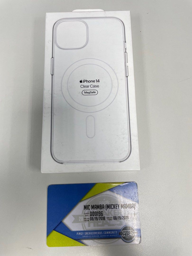 Apple iPhone 14 Clear Case with MagSafe (Category: Cases & Sleeves) located in Taguig. Submitted by micmamba24 (Listing ID 1336223358, Image 1). Description: FOR SALE ONLY (NO TRADES): BRAND NEW/SEALED BELOW SRP COMES WITH PAPER BAG Apple Clear Case with MagSafe Fits iPhone 14 and 13 SRP: P3,390 My Price: P2,000 only RFS: Decluttering Meetups: Makati or BGC, Taguig area For delivery, buyer should shoulder all the fees. PM or SMS me for faster tra