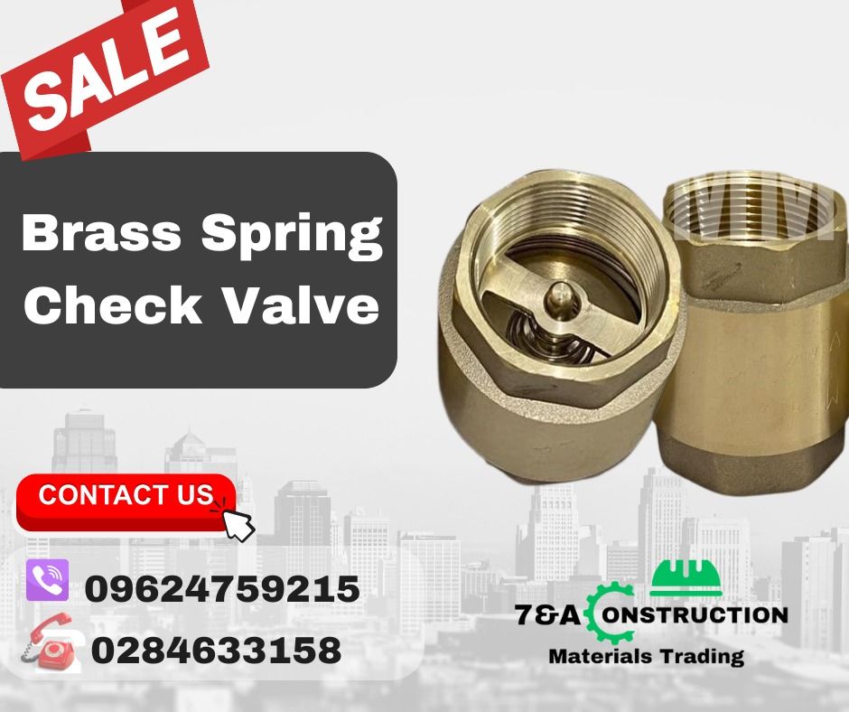Brass Spring Check Valve (Category: Construction Tools & Equipment) located in Caloocan City. Submitted by llamadoshi52937 (Listing ID 1336155582, Image 1). Description: Brass Spring Check Valve FOR MORE INFORMATION AND FOR FASTER TRANSACTION PLEASE CONTACT VBR :0 9 6 2 4 7 5 9 2 1 5 LANDLINE 0 2 8 4 6 3 3 1 5 8 7&A Construction Materials Trading Office Address:14 V mapa st east grace park Caloocan #100% Trusted Supplier Competitive Price We are 