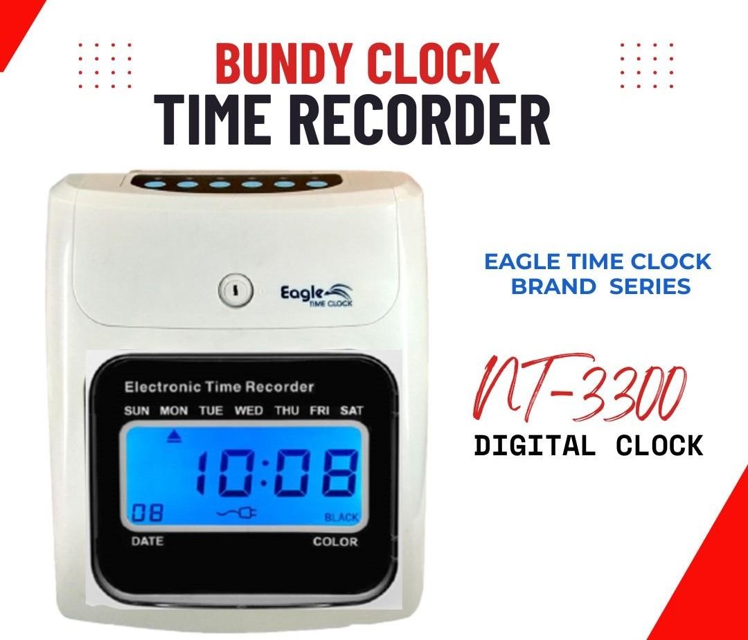 BUNDY CLOCK NT-3300 (DIGITAL CLOCK)8, Computers & Tech, Office ...