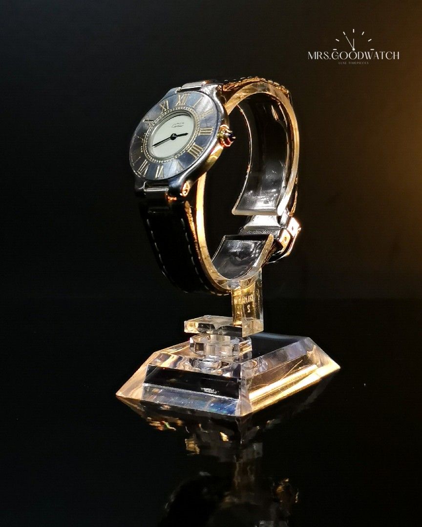 Cartier 21 Must De Cartier (Category: Luxury Watches) located in Manila. Submitted by jajajansen (Listing ID 1336308943, Image 1). Description: This is why you need this Cartier Must 21✨ Must see. Must Have. Must 21 Model: Cartier 21 Must de Cartier Size: 28mm Movement: Swiss Quartz Display: Cream dial, blue steel hands, sapphire cabochon crown, Yellow gold Roman numeral hour markers at Bezel Material: Stainless Steel, Goldplated, cartier leather
