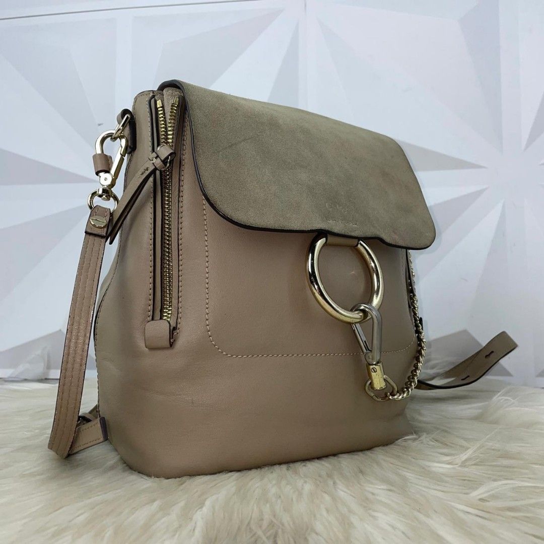 Chloe Backpack authentic Faye Coklat ransel shoulder bag, Barang