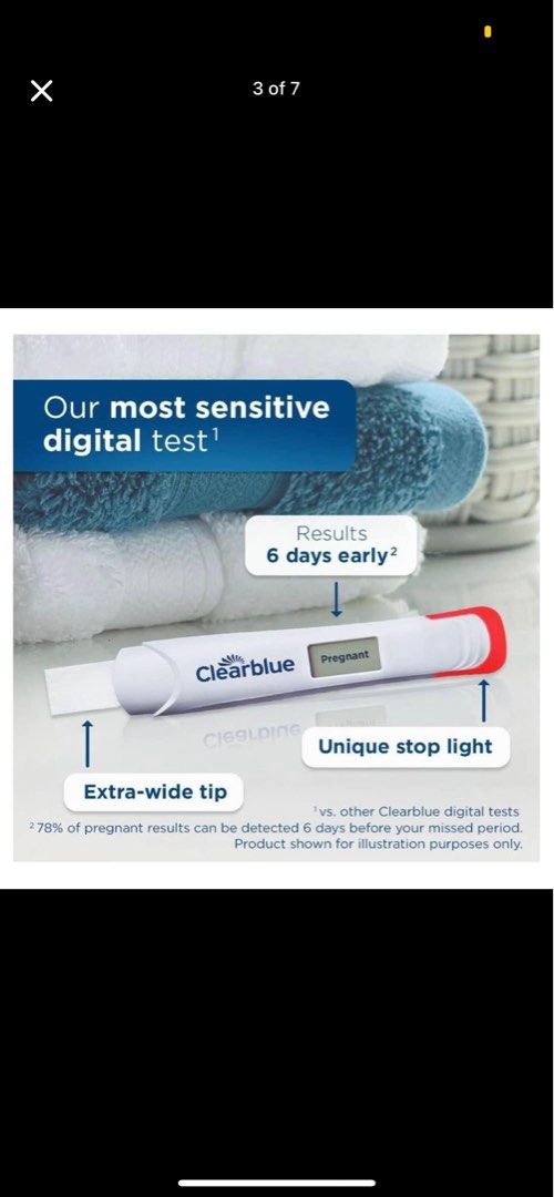 ClearBlue Early Digital Pregnancy Test (1 pc) (Category: Medical Supplies & Tools) located in Manila. Submitted by homecloset.mnl (Listing ID 1336213998, Image 3). Description: ClearBlue Early Digital Pregnancy Test (1 pc).