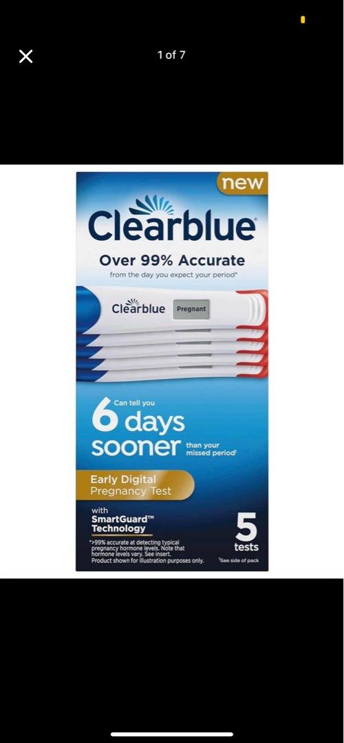 ClearBlue Early Digital Pregnancy Test (1 pc) (Category: Medical Supplies & Tools) located in Manila. Submitted by homecloset.mnl (Listing ID 1336213998, Image 1). Description: ClearBlue Early Digital Pregnancy Test (1 pc).