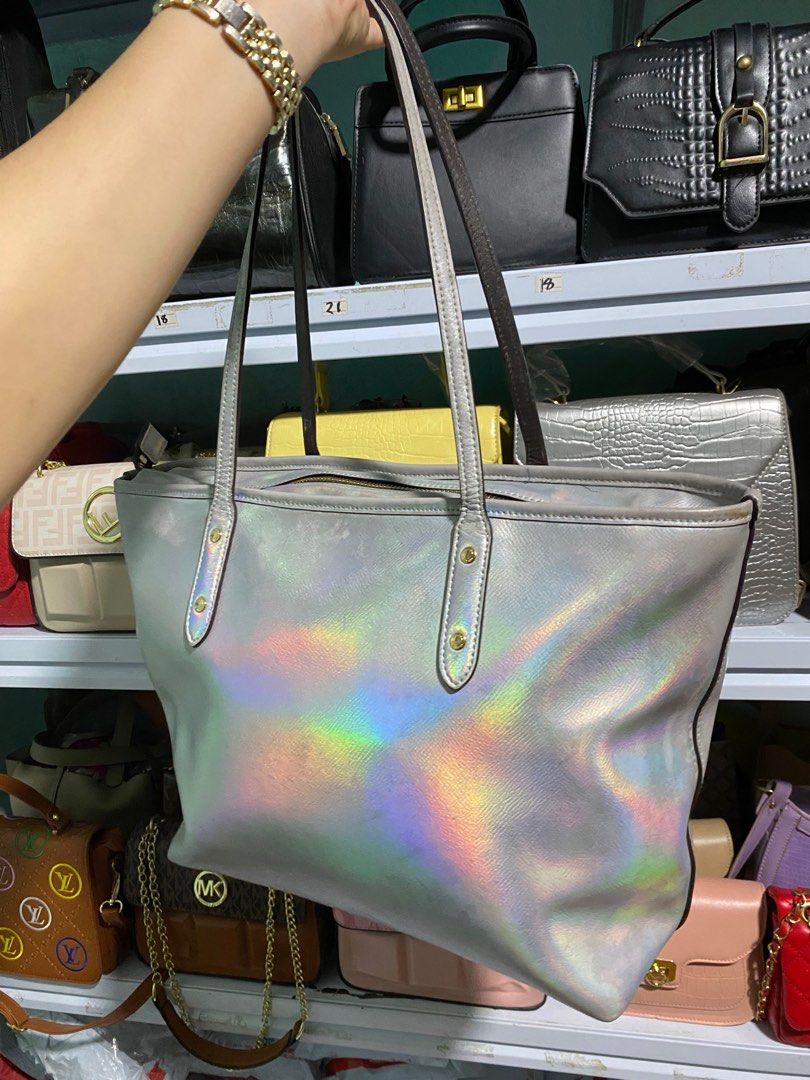 COACH SILVER HOLOGRAM RARE TOTE BAG Luxury Bags Wallets on Carousell