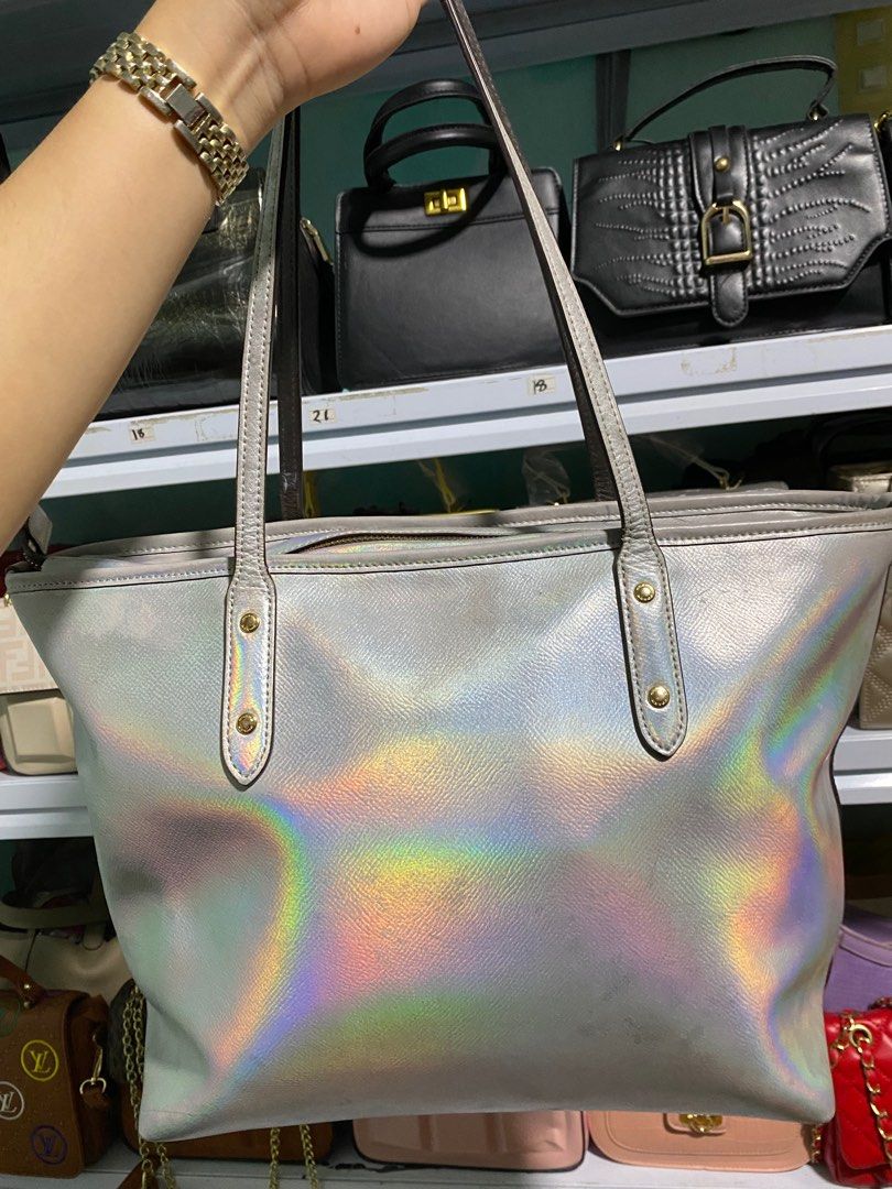 Holographic purse coach on sale