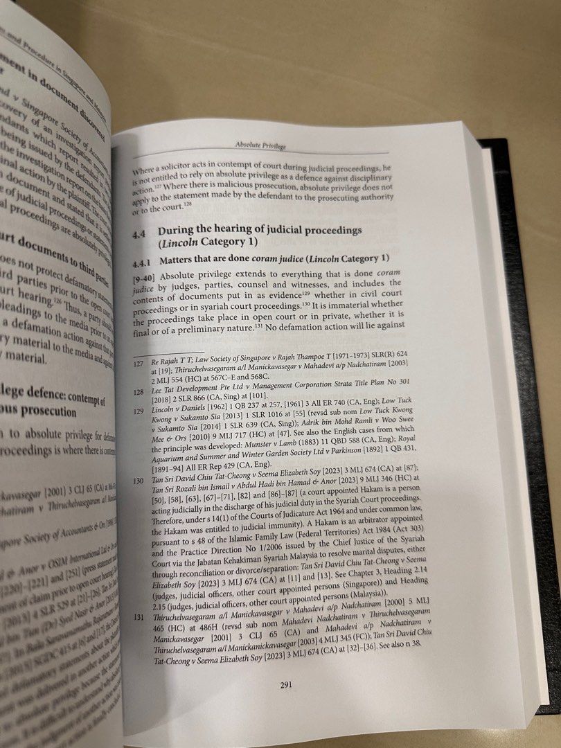 Defamation principle and procedure in Singapore & Malaysia 2nd editon ...