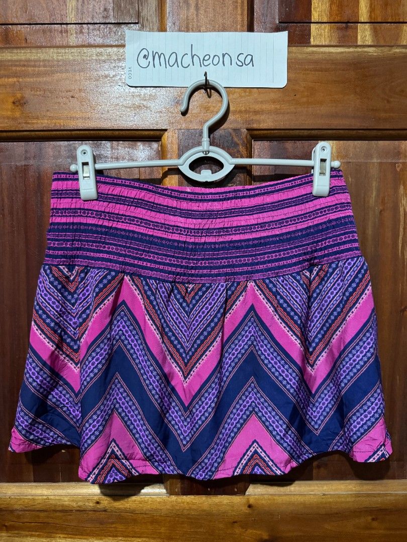 Pink aztec mini skirt best sale