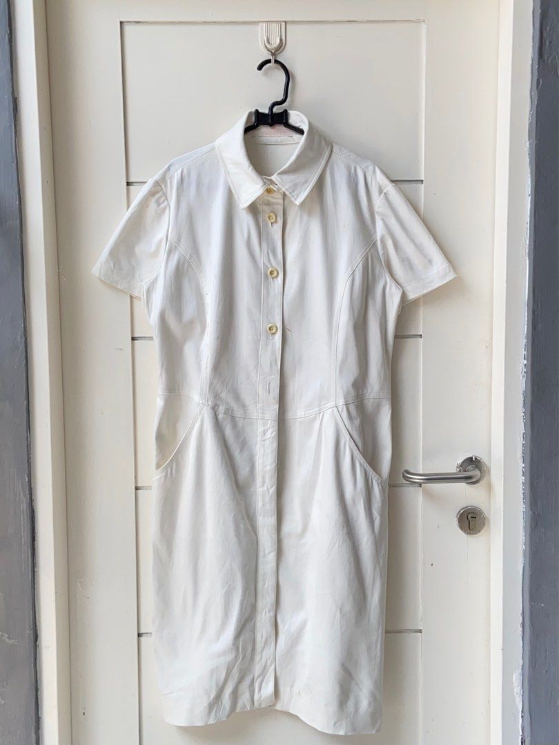 Boutique GIVENCHY Alexander McQueen White Midi Dress, Fesyen