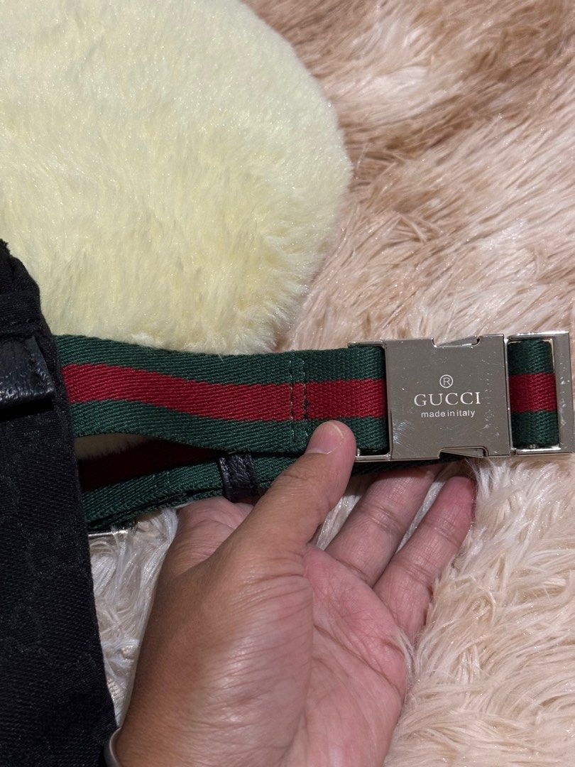 GUCCI GG Canvas Waist Pouch Shoulder Bum Bag Belt Bag Black Leather Luxury Bags Wallets on Carousell