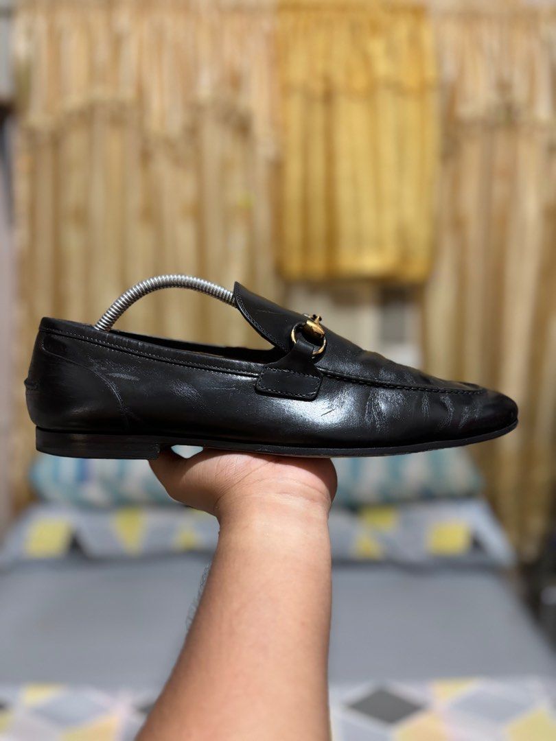 Gucci leather loafers discount