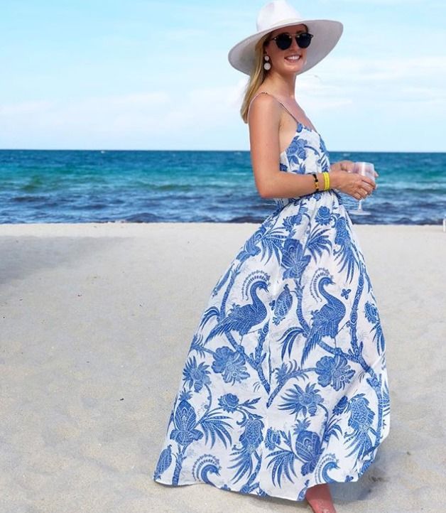 H M Cotton maxi beach dress XS Women s Fashion Dresses Sets Dresses on Carousell