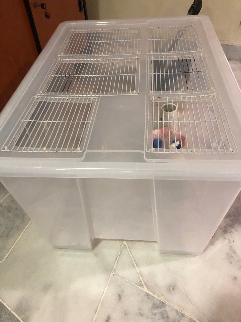 Ikea Samla modified hamster cage