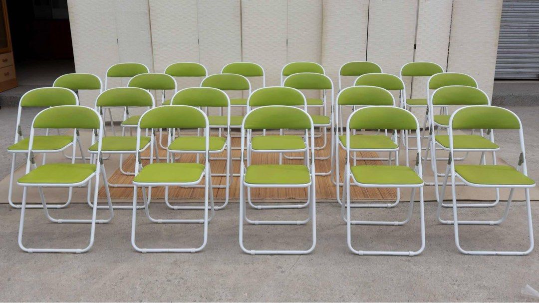 JAPAN SURPLUS FURNITURE 23PCS FOLDABLE CHAIRS FUJISAWA INDUSTRIES CO. LTD SIZE 16.75L x 14.5W x 16.5H in inches 14 BACK REST AS IS ITEM IN GOOD CONDITION Furniture Home Living Furniture Other Home Fur...