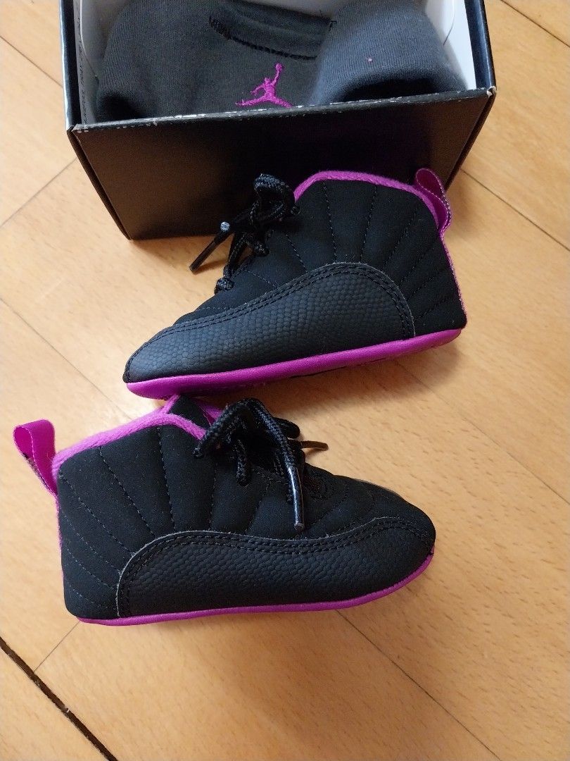 Baby Jordan 12 Black And Pink Purple Air Jordan Retro 12 Infant