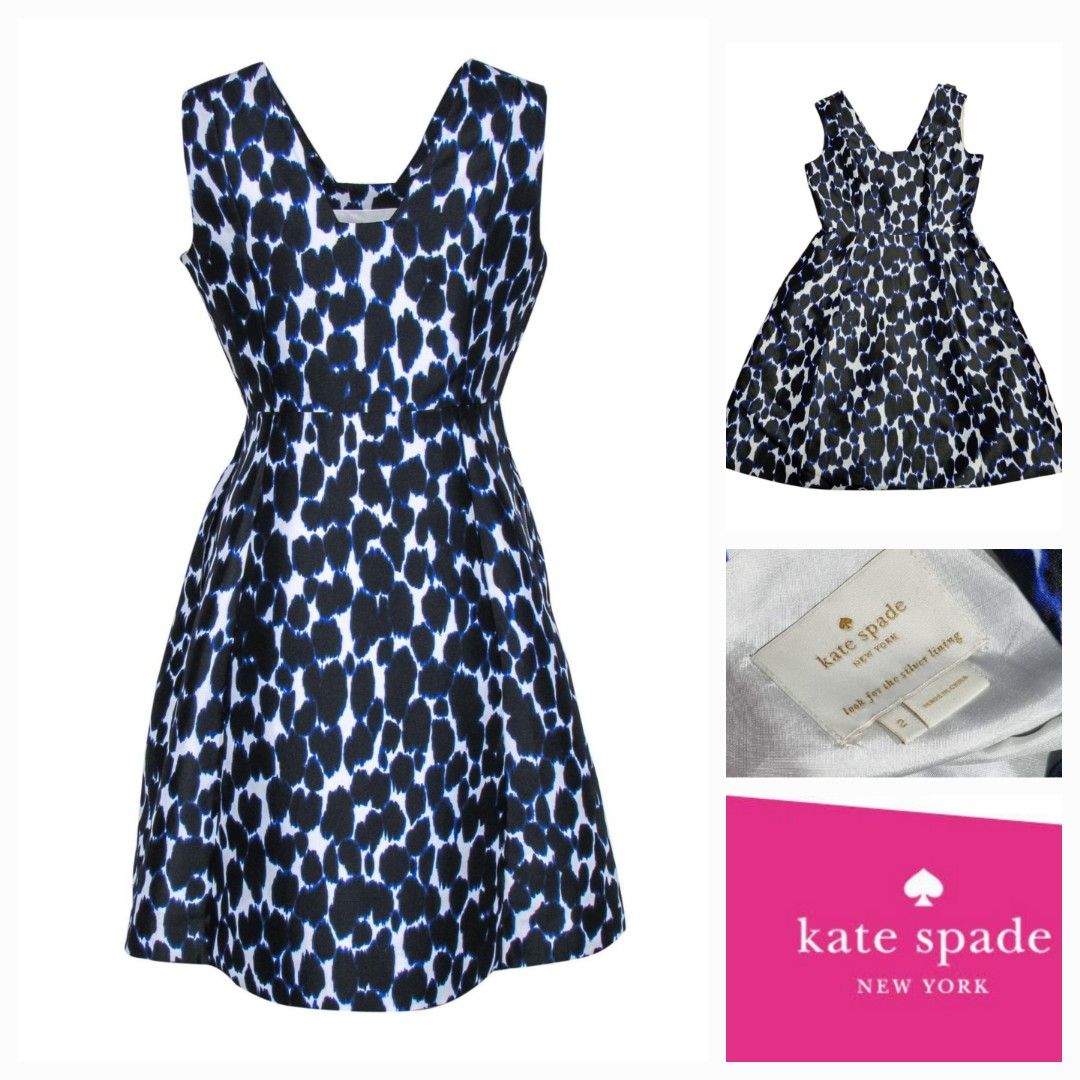 Kate spade blue leopard dress 2025