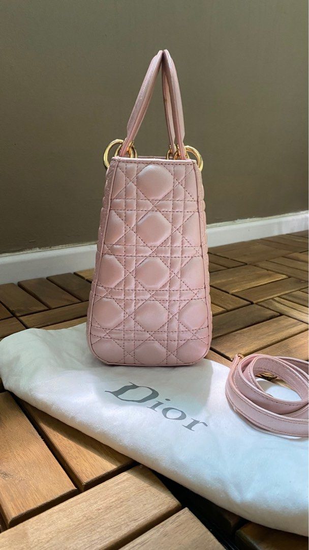 Lady Dior Bag in pearl pink Women s Fashion Bags Wallets Shoulder Bags on Carousell