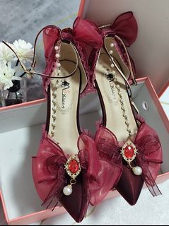 Lolita 酒杯跟 高跟鞋 酒紅寶石 240mm 38碼64241447705601110