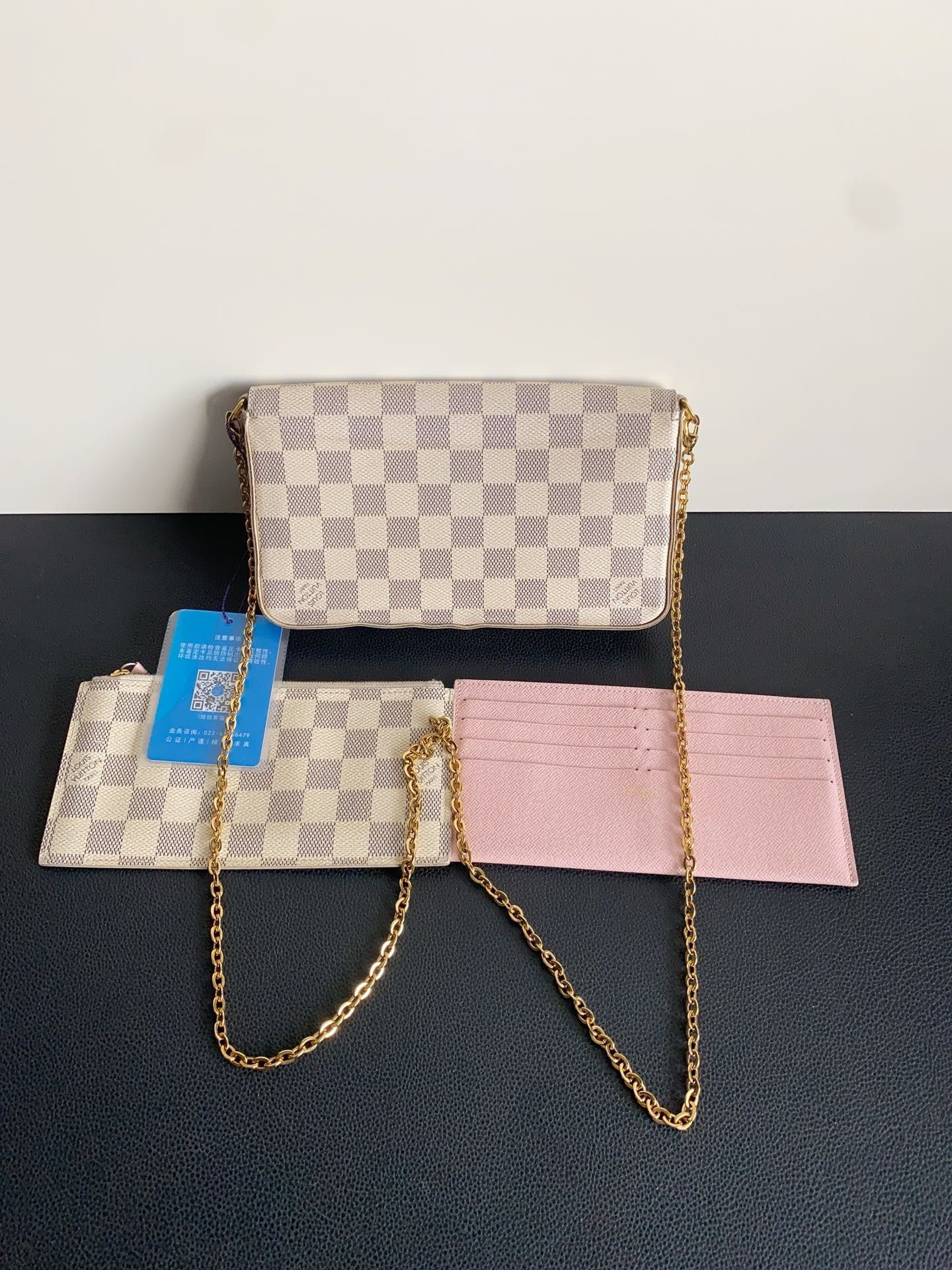 Louis Vuitton Felicie Pochette in Damier Azur