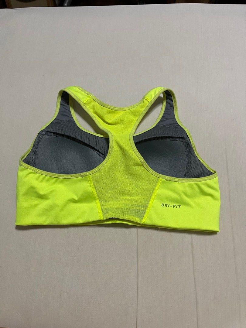 neon yellow nike bra