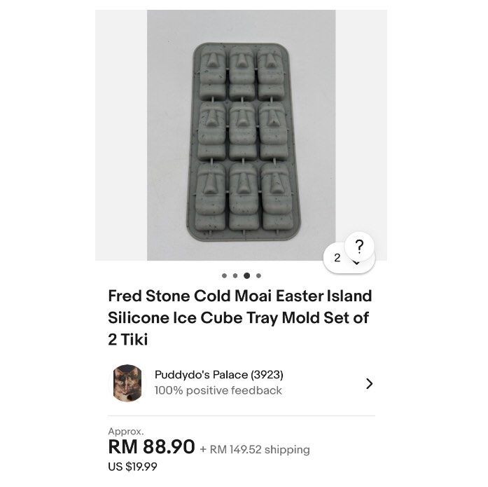 Original Fred Stone Cold Moai Easter Island High Grade Silicone Ice Cube Tray Mold (Category: Other Kitchenware & Tableware) located in Tagaytay City. Submitted by barenwolf (Listing ID 1336218906, Image 3). Description: .