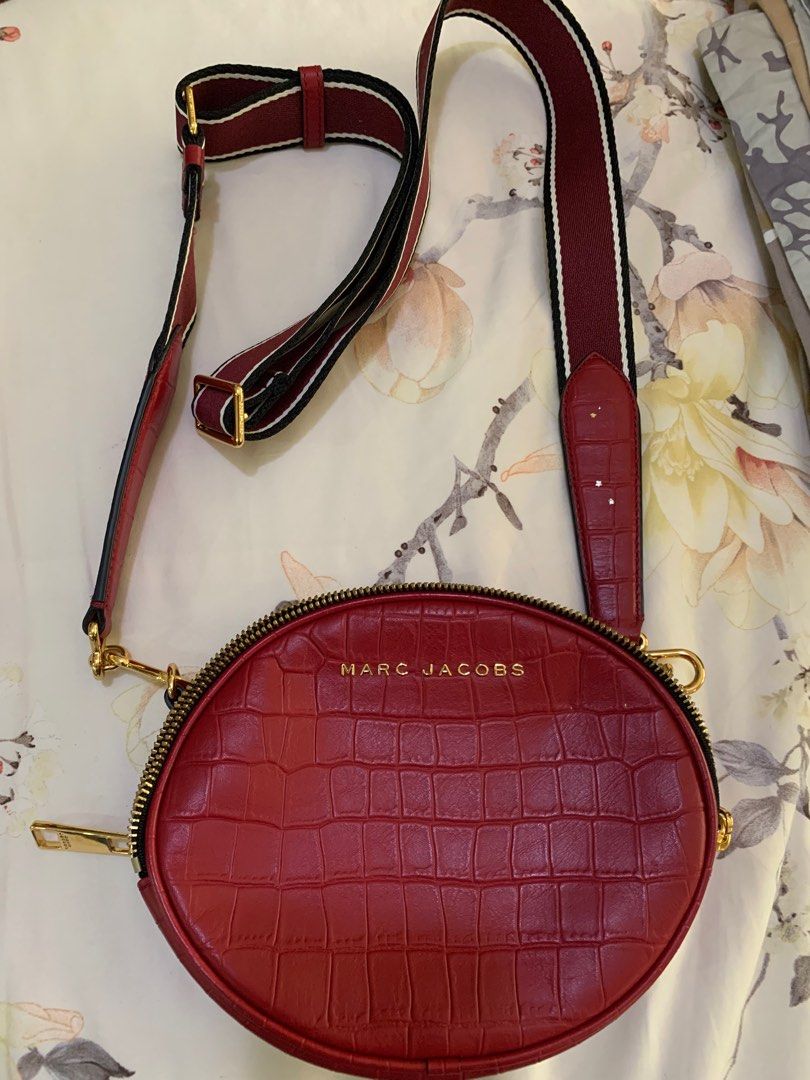 Original Marc Jacobs Red Cow Leather Round Crossbody Bag Luxury Bags Wallets on Carousell