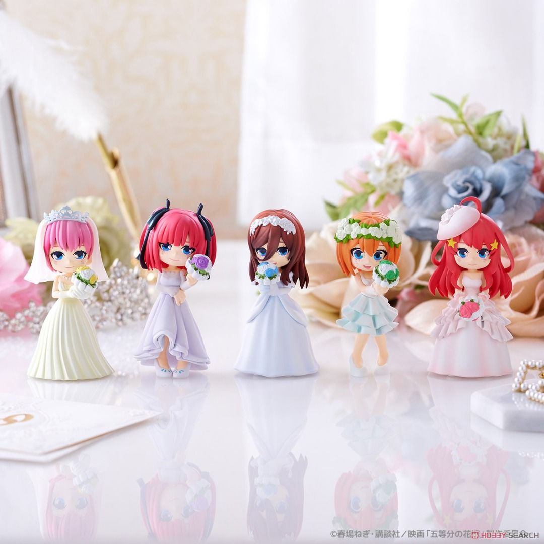 PalVerse The Quintessential Quintuplets (Category: Figurines & Statues) located in Valenzuela. Submitted by littlechopletsph (Listing ID 1336254090, Image 2). Description: P700 EACH: Ichika Nakano Nino Nakano Miku Nakano Yotsuba Nakano Itsuki Nakano Size estimate: 9cm MOP: Gcash/BPI MOD: GGX/J&T/SDD.