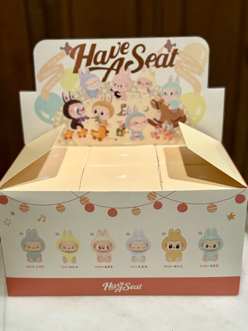 POP MART Labubu V2 (Have a Seat)| Blind Box; Sealed, Hobbies & Toys, Toys & Games on Carousell