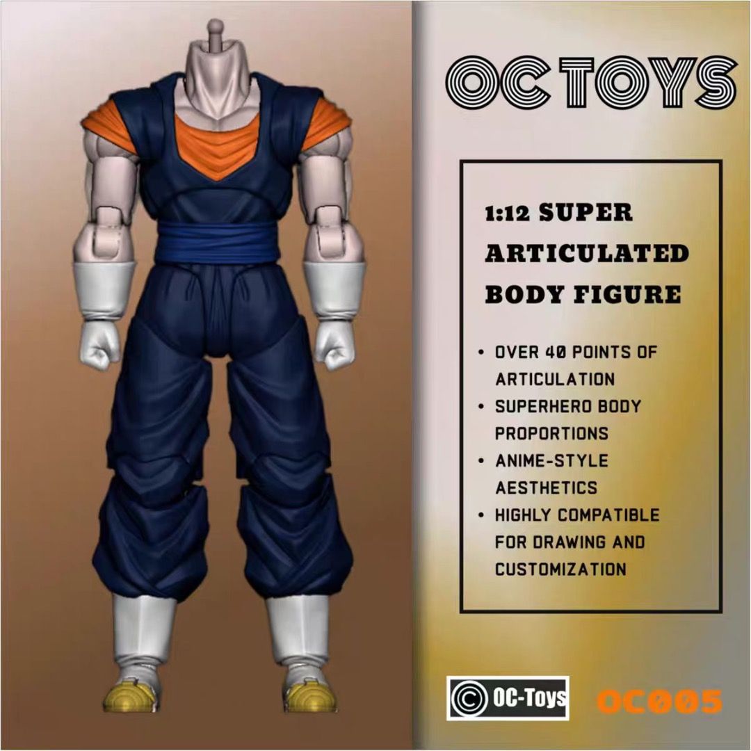 [Q2 2025] OC Toys x GD Studio Dragon Ball Vegito 1/12 Body Figure ...
