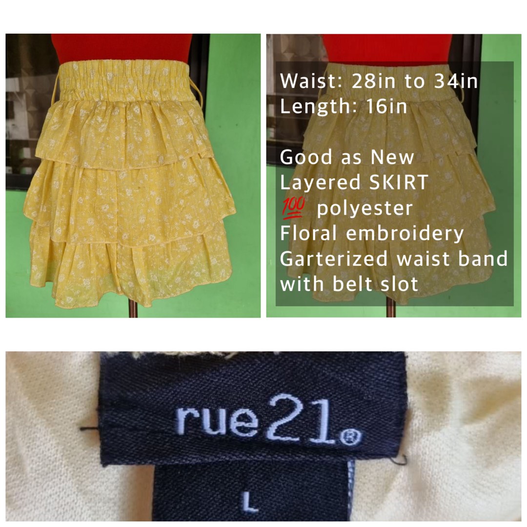 Yellow plaid skirt rue21 on sale