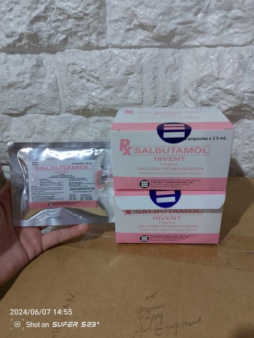 Salbutamol Hivent (Category: Health Monitors & Weighing Scales) located in Quezon City. Submitted by kathrynbal66392 (Listing ID 1336149193, Image 1). Description: brandnew onhand negotiable good quality and condition open for pick up and delivery high quality we also sell many medical supplies call me 09268225723 cod,gcash,bank transfer.
