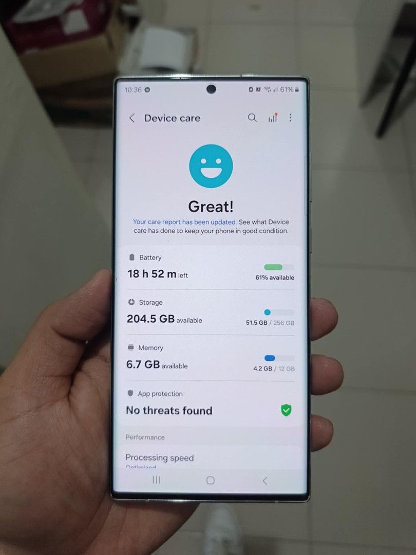 Samsung S22 Ultra 12/256 (Category: Samsung) located in Tanza. Submitted by coki27 (Listing ID 1336166453, Image 3). Description: For Sale or Swap Samsung S22 Ultra White 12/256 Korean Variant Single Sim Openline Excellent condition Unit only For swap to S23 Ultra (+cash ako) Rfs: Upgrade Meetup: Cavite area, halfway Thankyou! 🙌.