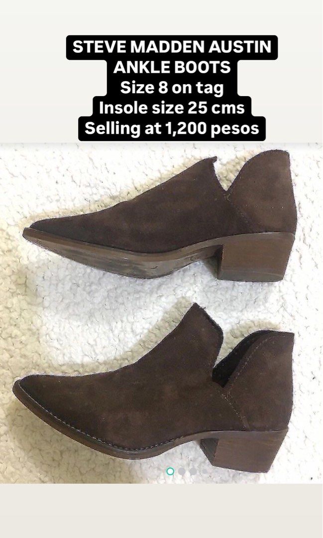 STEVE MADDEN AUSTIN ANKLE BOOTS Women s Fashion Footwear Boots on Carousell