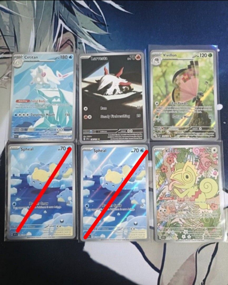 Surging Sparks Illustration Rare IR (Cetitan / Larvesta / Vivillon /  Kecleon) - Pokemon TCG Surging Sparks, Hobbies & Toys, Toys & Games on  Carousell