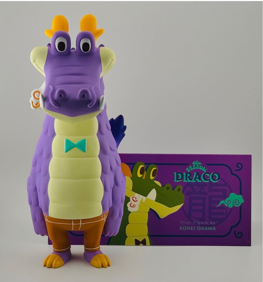 全新原封The Dragon Draco bg bear Kohei Ogawa 小川耕平老師 紫色龍 purple 紫竜 green cow  garden How2work 限量版 國際知名插畫家 Vinyl Toys Figure 潮流限量版搪膠藝術玩具 Sofubi figure 