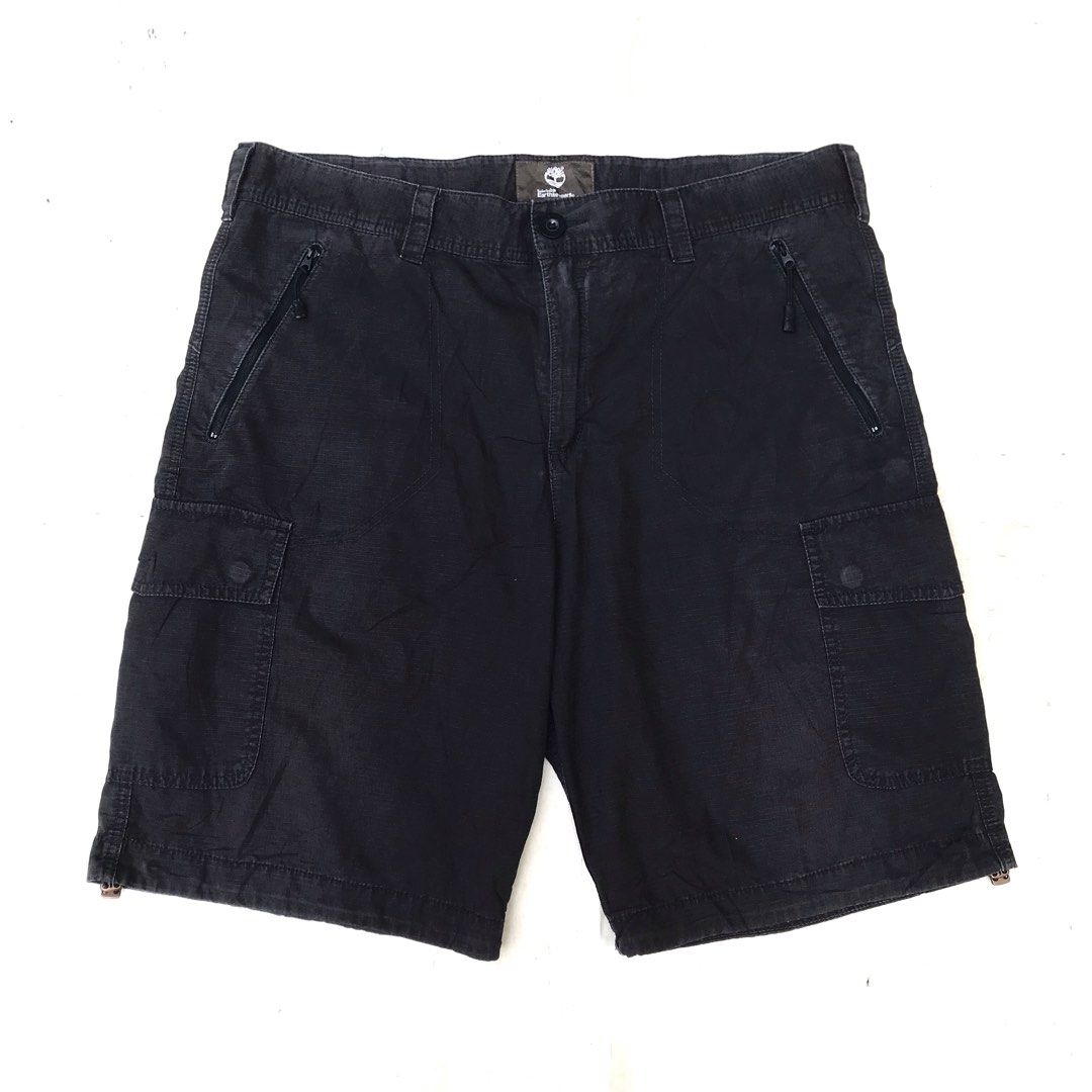 Timberland Black Cargo short pants Tactical Rip off pattern