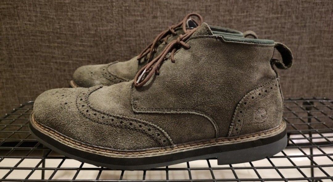 Timberland Men s Squall Canyon Chukka Brogue Wing Tip Suede Leather Boots UK9.5 EU44 US10 28cm Welcome to COD Luxury Sneakers Footwear on Carousell