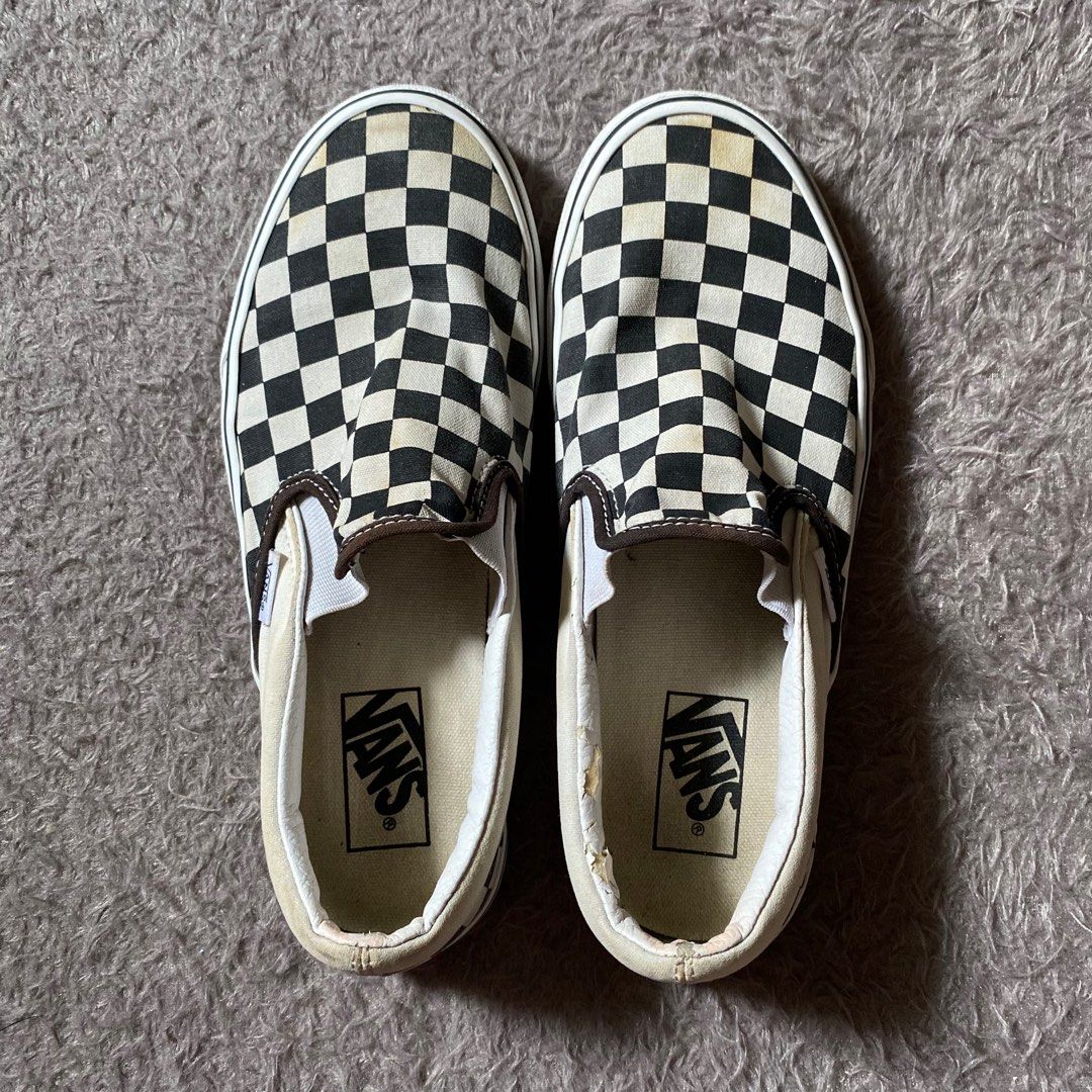 Vans Slip On Checkerboard Ori Zalora Fesyen Wanita Sepatu di Carousell