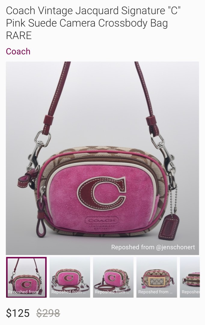 Vintage coach camera bag hotsell