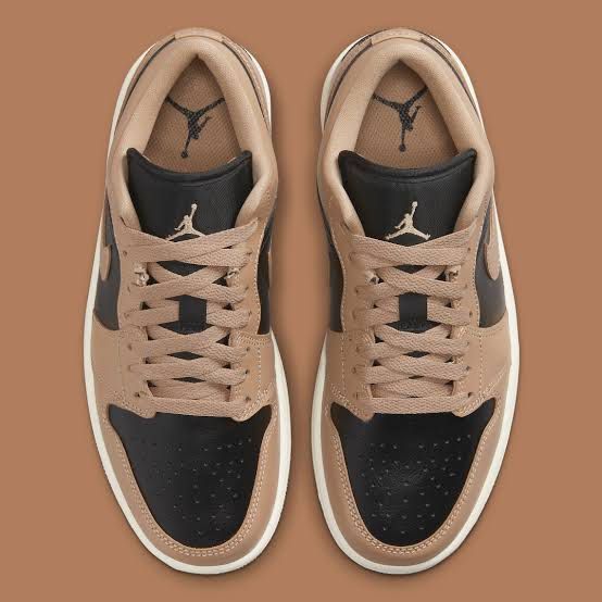 Tan and black jordans store