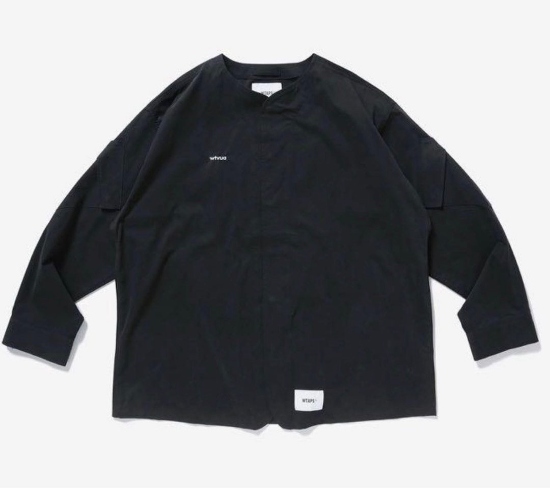 WTAPS 22SS クロスボーンノーカラーシャツ ベースボールシャツ WTAPS