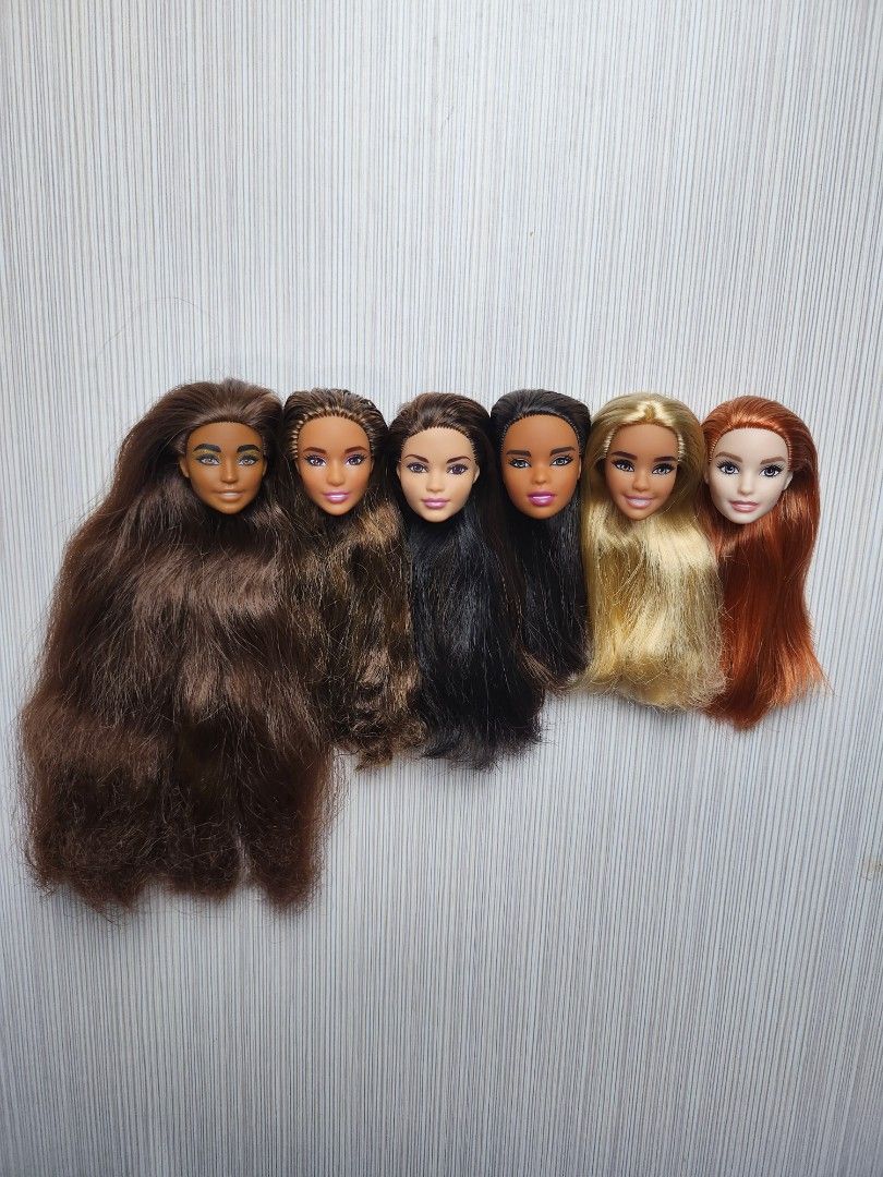 200 EACH barbie doll heads no flaws no cut hair Hobbies Toys Toys Games on Carousell