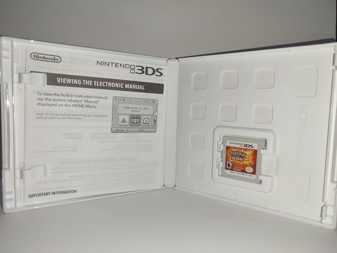 3DS - Pokemon Sun (PRE-LOVED) "R1-MDE" (Category: Nintendo) located in Mendez-Nunez. Submitted by sf2_gameshop (Listing ID 1336445495, Image 3). Description: ATTENTION: This game only works on US 3DS handhelds. Item condition: Pre-loved item in very good condition. Clean pins. Tested working. Comes with an insert Genre: Role-playing Mode: single-player Region: 1 - MDE Voice: English Text: English Feel free to chat for any inquiries and you may ch