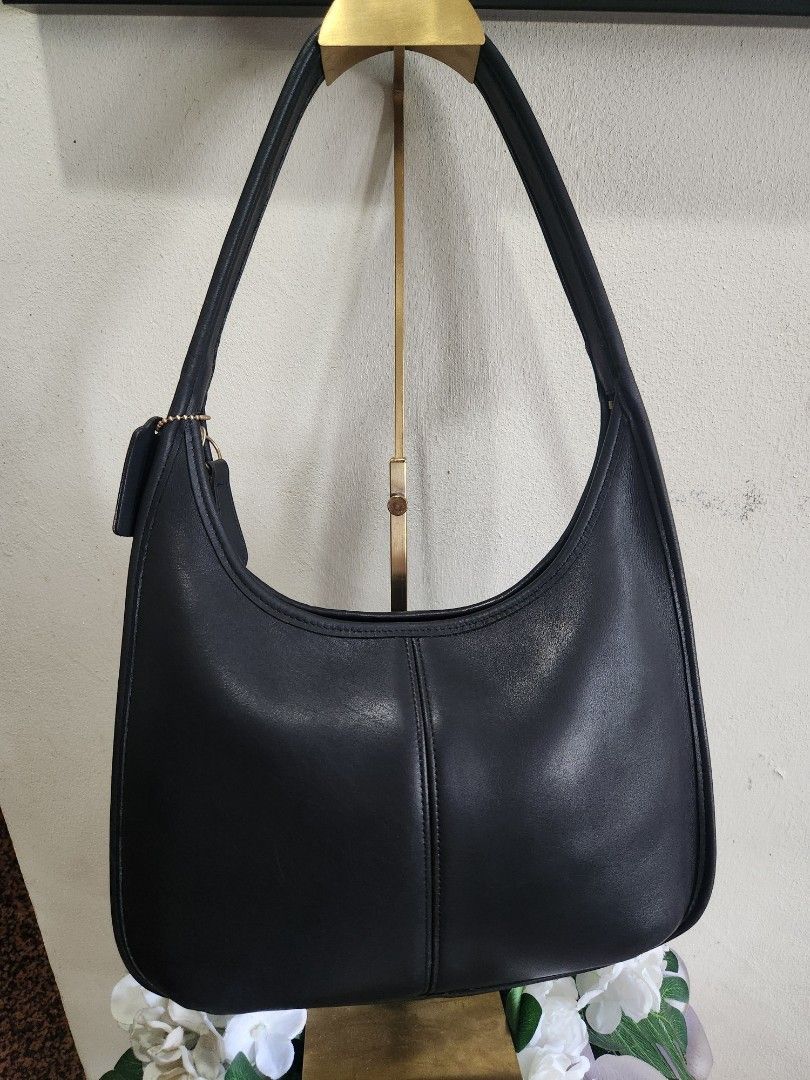 💯 Auth Coach Ergo 9025 Vintage Shoulder Bag in Black, Luxury