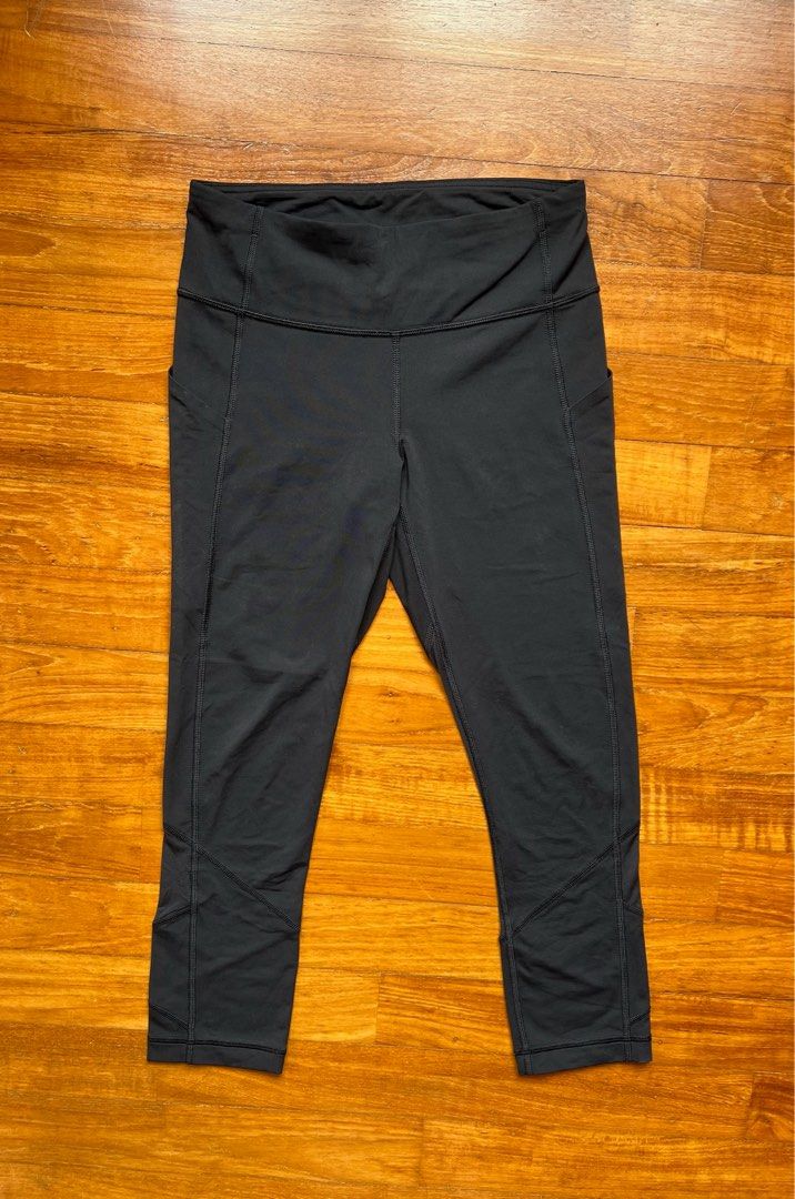 Lululemon black cropped leggings Women s Fashion Activewear on Carousell